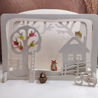 Seizoenstafelraam 'Thuis'