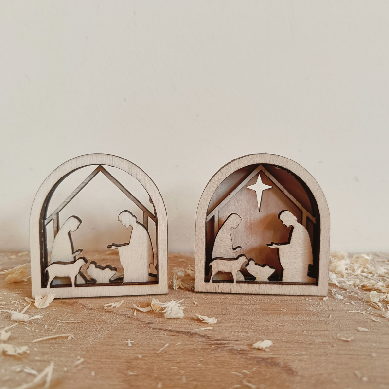 Meerlaags Kerststalletje - Klein en Gedetailleerd