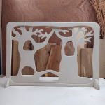 Seizoenstafelraam met twee bomen 