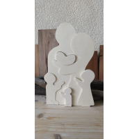 Gezinsbeeld multiplex of beuken "samen"