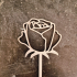 Houten bloem met woord