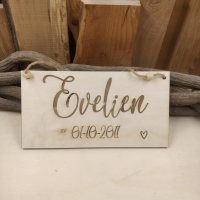Houten naambord