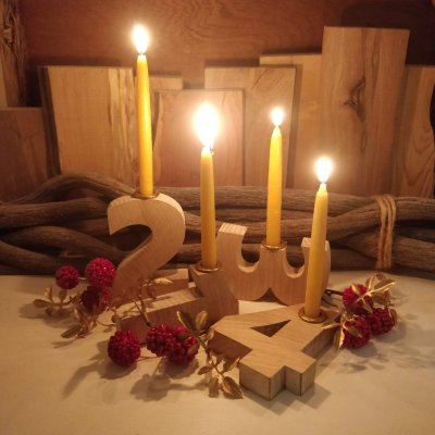 Adventskalender voor kleine (bijenwas) kaarsjes