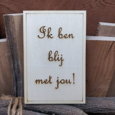 Kaart "Blij met jou"