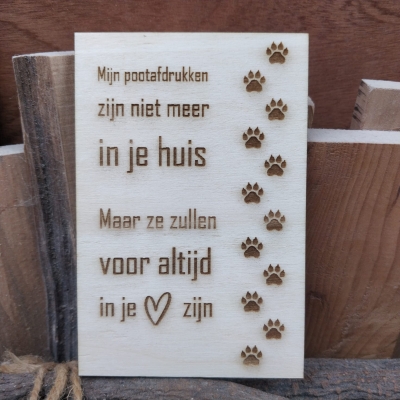 Kaart "Overleden hond"