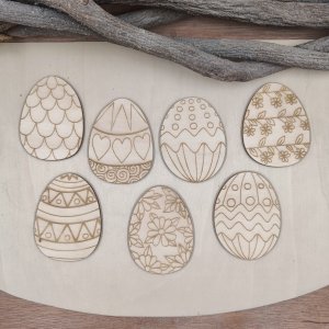 7 houten paaseieren om zelf te beschilderen 7 houten paaseieren om zelf te beschilderen