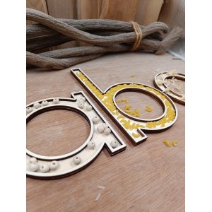 Houten vul-letters Houten vul-letters