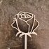 Houten bloem met woord