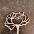 Houten bloem met woord