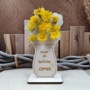 Bloemenhouder voor mama, papa, oma opa, etc Bloemenhouder voor mama, papa, oma opa, etc